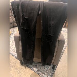 Black Judy Blue distressed skinny jeans 20W